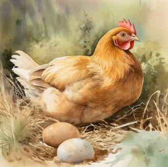 egg laying hen